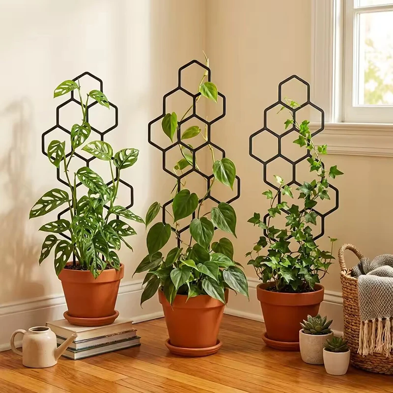 Vine Climbing Plastic - 2/4pcs Honeycomb Design Plant Trellis Plastic