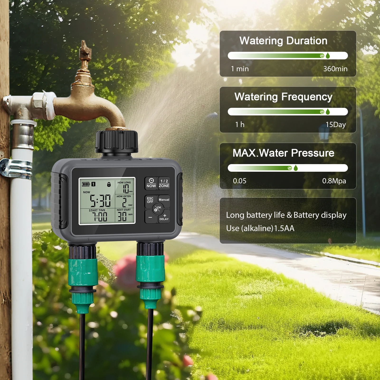 Dual Outlet Water Hose Timer R - Timer Dual Outlet 评论和价格