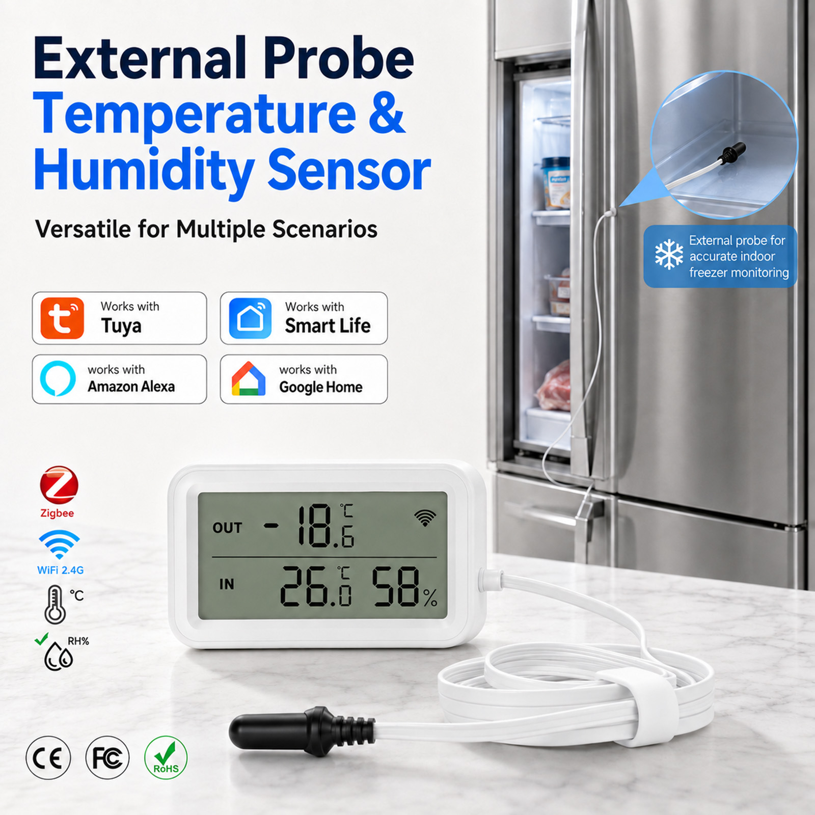 External Waterproof Probe Temp - Digital Hygrometer Probe 评论和价格